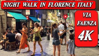 Italy Florence night walking tour  Italian NightLife [upl. by Johannah]