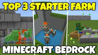 3 EASY Farm For Starters  Minecraft Bedrock And Pocket Edition 121  Minecraft Survival Best Farm [upl. by Nomma]