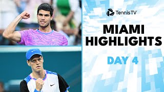 Sinner amp Alcaraz Take Centre Stage Medvedev Zverev in Action  Miami 2024 Day 4 Highlights [upl. by Standush]