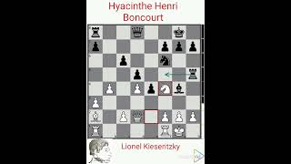 Lionel Kieseritzky vs Hyacinthe Henri Boncourt year 1839 [upl. by Aehr]