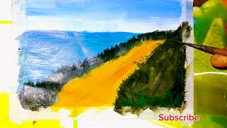 Seascape paintingacrylic painting tutoriallandscape paintingacrylic painting for beginners [upl. by Enirhtak78]