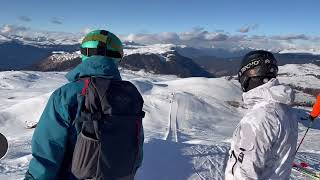 Val Gardena  Dolomites  Italy skiing 2022 January [upl. by Anilos]