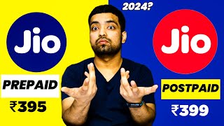 Jio Prepaid Vs Jio Postpaid ⚡️ Which Is Best  Plans Benefits Charges Problems 5G  2024 [upl. by Akemad930]