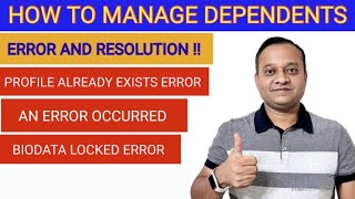 ERRORS amp RESOLUTIONS Manage Dependents In US Visa  How To Add Dependents In US Visa Appointment [upl. by Rondi]