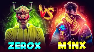 ZEROX FF VS ⚡ M1NX  Cleanest Fight‼️ Ever 🎯 1vs1 Series [upl. by Kemeny]