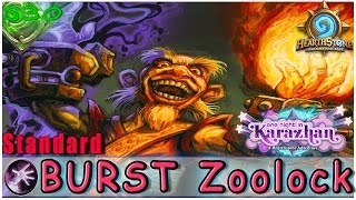 Hearthstone  WingsofWaxs Burst ZooLock Warlock Deck amp Decklist  STANDARD  Karazhan Legend [upl. by Georgina299]