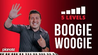 5 Levels Of The Boogie Woogie 🔥🎹 Piano Lesson with Sheet Music [upl. by Metzger328]