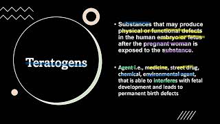 Teratology Teratogens Teratogenesis [upl. by Storer]