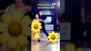 🌼Yellow Flower on the Dance Floor😍ballroomdance dancers dance dancestyle dancer beautiful [upl. by Casimir201]