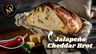 Jalapeño Cheddar Sauerteig Brot  Sauerteigbrot selber machen [upl. by Torbart]