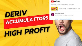 DERIV ACCUMULATORS HIGH PROFIT 2024 STAKE 100 [upl. by Leffen]