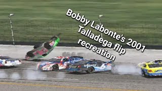 Bobby labontes 2001 Talladega flip recreation [upl. by Dew675]