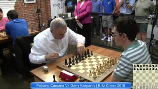 Garry Kasparov Vs Fabiano Caruana  Blitz Chess Videos 2016 [upl. by Weinberg971]