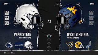 Penn State vs West Virginia Week 1 Simulation 2024 Season  College Football 25 [upl. by Bob958]