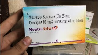 Newtel trio 25mg Tablet uses  price  composition  dose  side effects  review  in hindi [upl. by Yla]