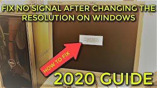 How to Fix Screen Turning Black after changing resolutions on windows desktop or laptop pc 2020 guid [upl. by Nahn766]