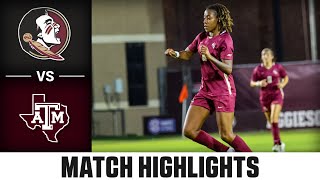 Florida State vs Texas AampM Women’s Soccer Highlights 2023 [upl. by Egief]