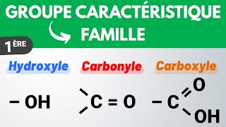 Groupes caractéristiques et familles fonctionnelles  1ère  PhysiqueChimie [upl. by Adnama507]