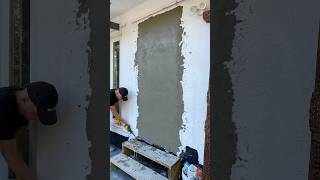 Speed Plastering an Exterior Wall No Permits No Problem [upl. by Cherise977]