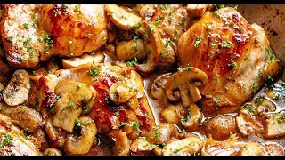 Garlic Mushroom Chicken Thighs [upl. by Rodriguez]