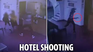 Horror moment Brit tourist’s partner shot dead amp he is injured in hotel reception mugging [upl. by Kleiman623]