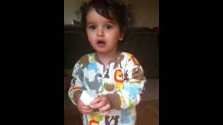 Padraig singing Aroosake Ghashange Man at 23 months عروسک قشنگ من [upl. by Serafine]