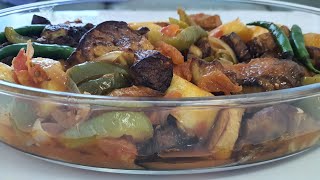 مطبق الباذنجان مكمور Makmur Eggplant easy recipe [upl. by Fennell909]