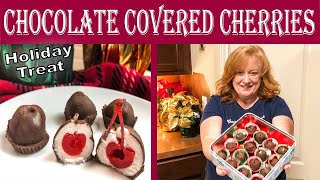 Easy Chocolate Covered Cherries  Holiday Treat [upl. by Mariele554]