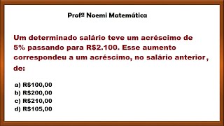 APRENDA CALCULAR O AUMENTO DO SALÁRIO  Questão de Concurso [upl. by Oderf]