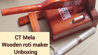 wooden roti maker unboxingCT mela wooden roti makernon electric chsoati roti makerrotimaker [upl. by Araed]