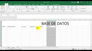 2 DIRECTORIO CON EXCEL CREAR HOJA BD [upl. by Goody]