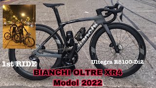 BIANCHI Oltre XR4  Ultegra Di2 FIRST RIDE  SHIMANO ULTEGRA R8100  KA MAMAW VLOG [upl. by Ecnaralc]