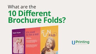 What are the 10 different brochure folds  UPrinting [upl. by Hilel]