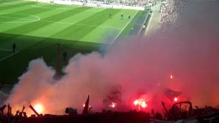 Gladbach  1 FC Köln  Gästeblock vor dem Anpfiff Pyro HD 10042011 [upl. by Isabelle421]