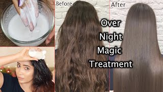 Do this at night to get Smooth Silky Shiny Straight Hair in MorningOvernight Caring amp Styling Hacks [upl. by John]