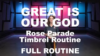 quotGreat Is Our Godquot Full Timbrel Routine for The Salvation Army Rose Parade Band [upl. by Ardnuassac]