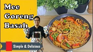 Resepi Mee Goreng Basah Versi Khairulaming  Jom Masak [upl. by Aserej]