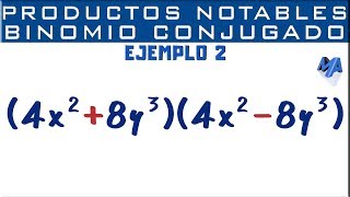 Productos Notables  Binomio Conjugado  Suma por diferencia  Ejemplo 2 [upl. by Ranip]