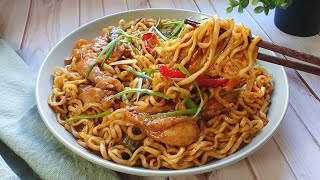 Sweet amp Spicy Stir Fry Chicken Noodles in 20 Minutes  Masumas Culinary [upl. by Elletsyrc]