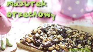 Mazurek kajmakowoorzechowy jak snickers  KotletTV [upl. by Collie]