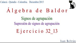 Signos de agrupación Supresión de signos de agrupación Baldor 3213 [upl. by Yecam]