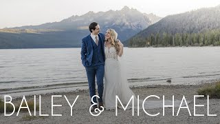 Redfish Lake Lodge Wedding  Stanley Idaho  Bailey amp Michael [upl. by Asiole]