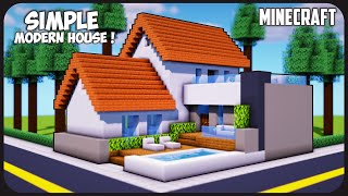 Cara Membuat Rumah Modern Perumahan Simple  Minimalis   Minecraft Modern Pt38 [upl. by Eicram]