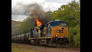 CSX Q40917 train on FIRE csxtrains trainfire dashcam dashcamvideos [upl. by Larrisa]