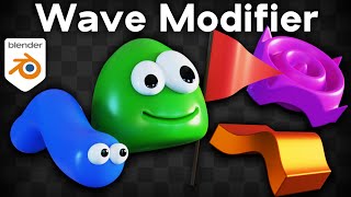 How to Use Blenders Wave Modifier Tutorial [upl. by Aihcsrop]