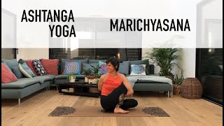 Ashtanga Yoga  Marichyasana Les variations A B C et D avecmoi restezchezvous [upl. by Tnarb]