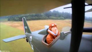 RC SE5a Biplane Flight [upl. by Emyam]