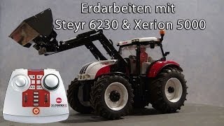 Siku Control Umbau Xerion 5000 Steyr 6230 Frontlader  Erdarbeiten  132 [upl. by Anatnas]