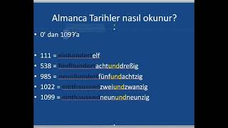 Almanca Tarih Nasıl Okunur [upl. by Froemming]