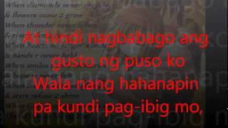 hindi magbabago with lyrics [upl. by Eiuqnom]